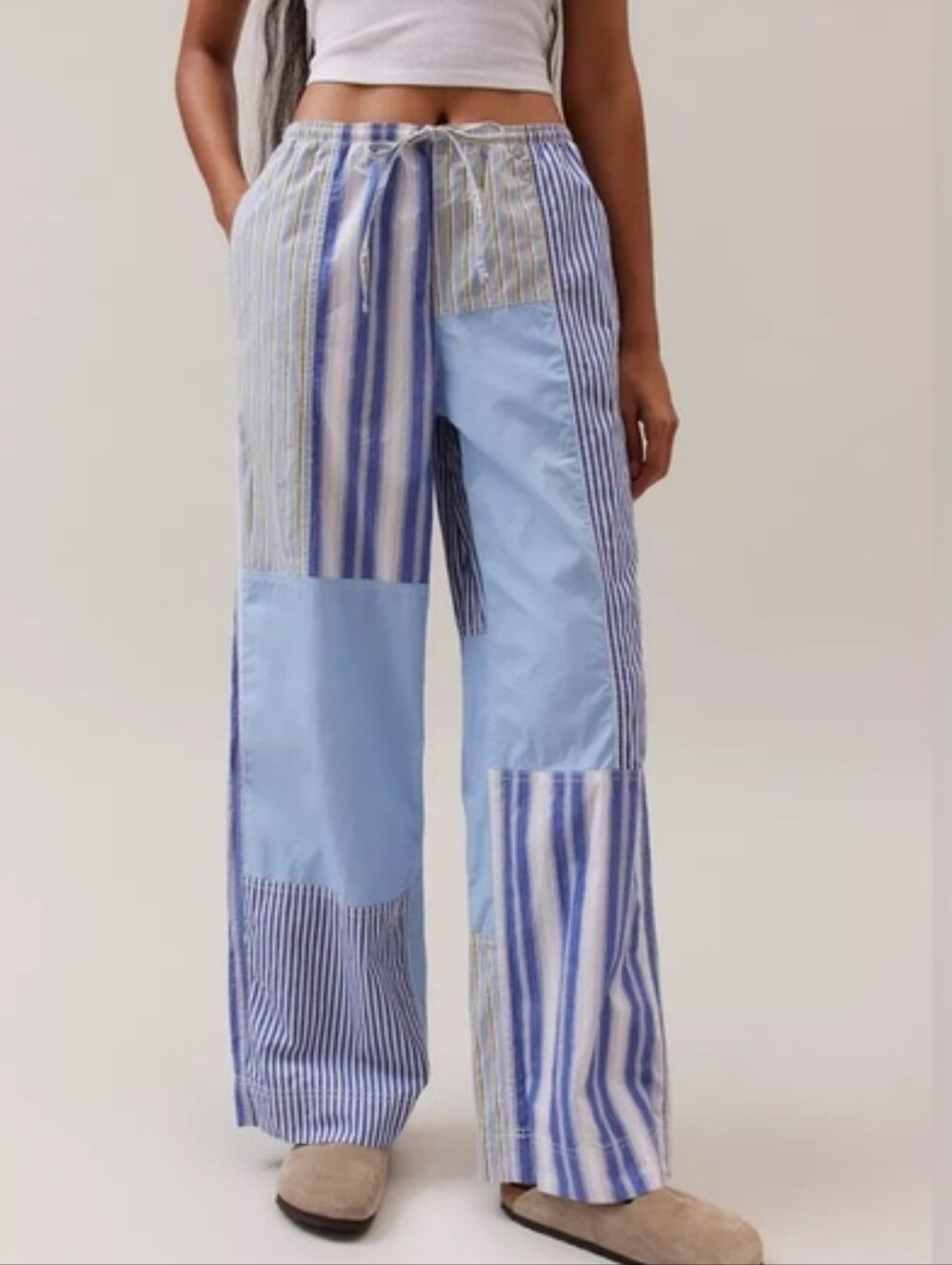 NWOT Urban Outfitters - BDG Striped Patchwork Casual Cotton Boxer Pants Size M